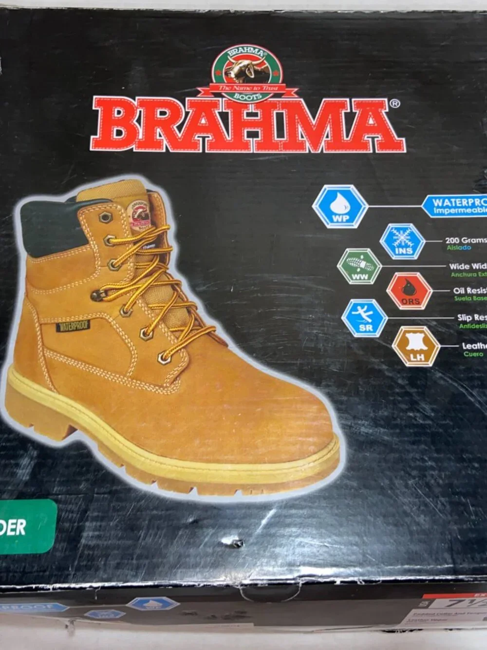 Brahma Defender Men Work Boots Waterproof Insulated New Box 7.5 8 8.5